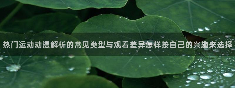 韩国漫画免费:热门运动动漫解析的常见类型与观看差异怎样按自己的兴趣来选择配图